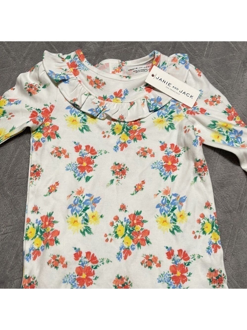 FLORAL RUFFLE 1-PIECE - Picture 3 of 4